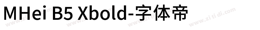 MHei B5 Xbold字体转换